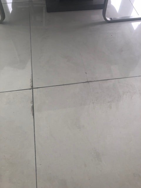 Leak in tiles