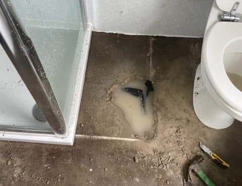 Bathroom leak detection