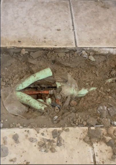 Leak under Concrete floor in East Belfast