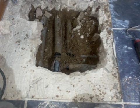 Leak detection under concrete floor Ballywalter