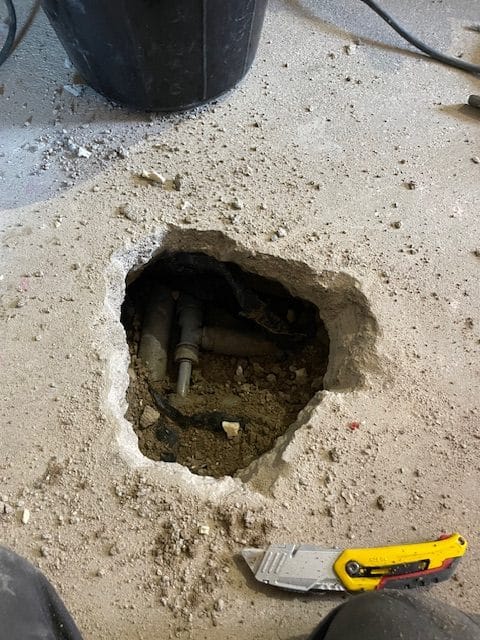 Leak under concrete floor Lisburn
